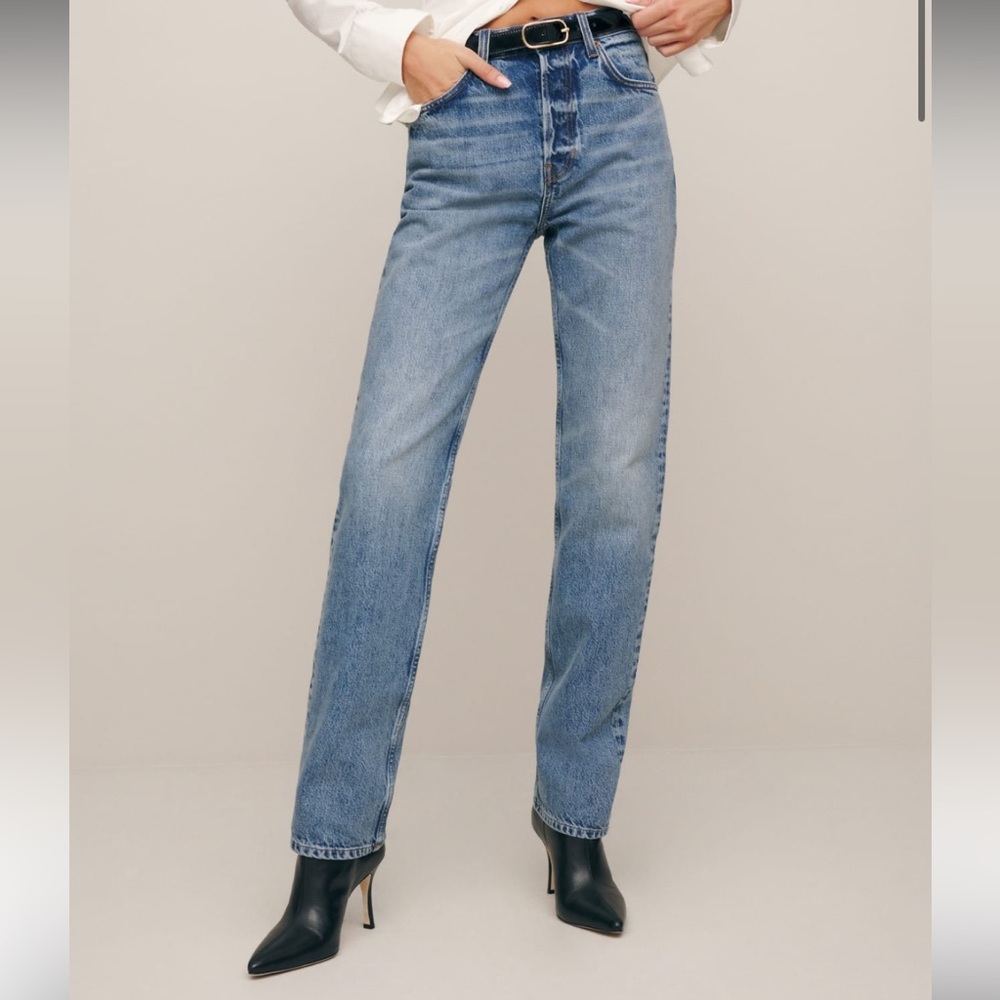 REFORMATION Rowe MidRise Relaxed Straight Jean in Loire - Brand NWT - Never Worn